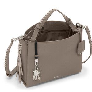 Tumi Georgica Marylea Braided Interlay 100% LEATHER Crossbody Bag - Taupe